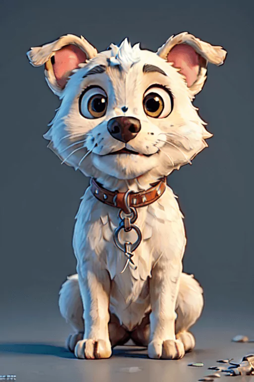 Pixar style image of puppy