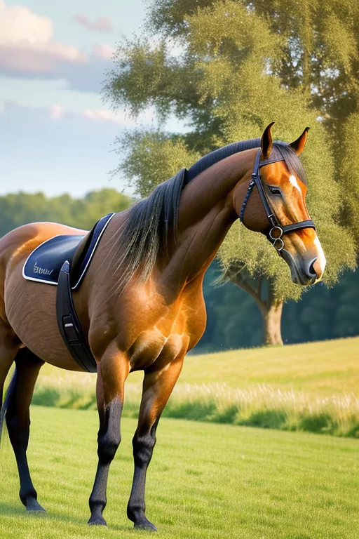 Realistic image of a Horse created with stable diffusion