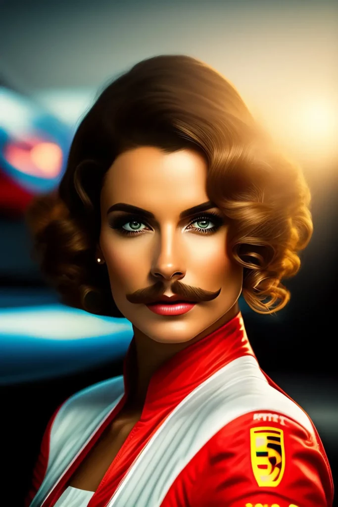 We can get AI to create anything we like, like a Girl with moustache