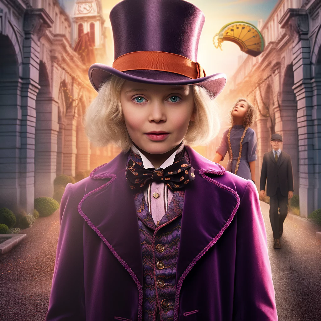 a picture of a woman as willy wonka created with ai